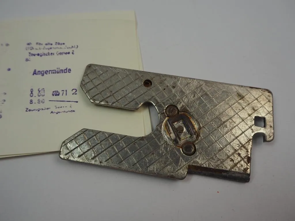 Fahrkarte Klischee Druckplatte Zug Berlin Zoologischer Garten - Angermünde