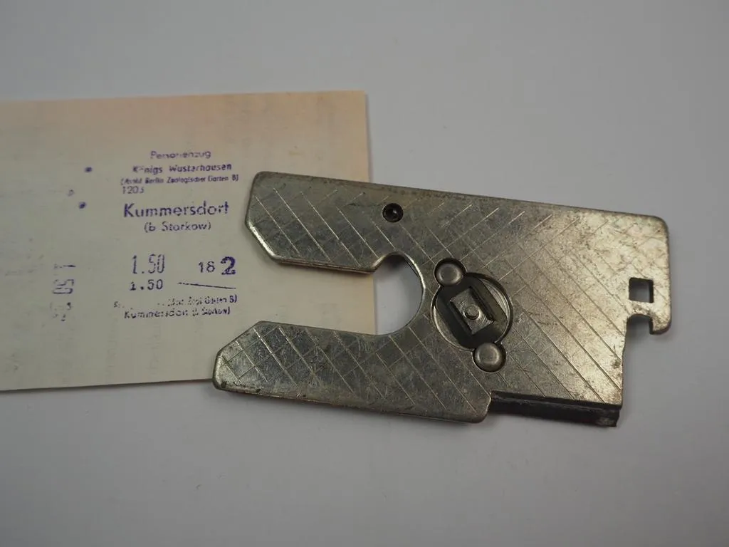 Fahrkarte Klischee Druckplatte Zug Königs Wusterhausen Berlin - Kummersdorf