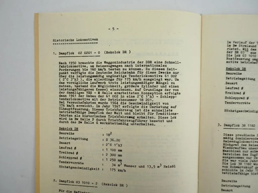 Fahrzeugausstellung Reichsbahndirektion Halle 1985