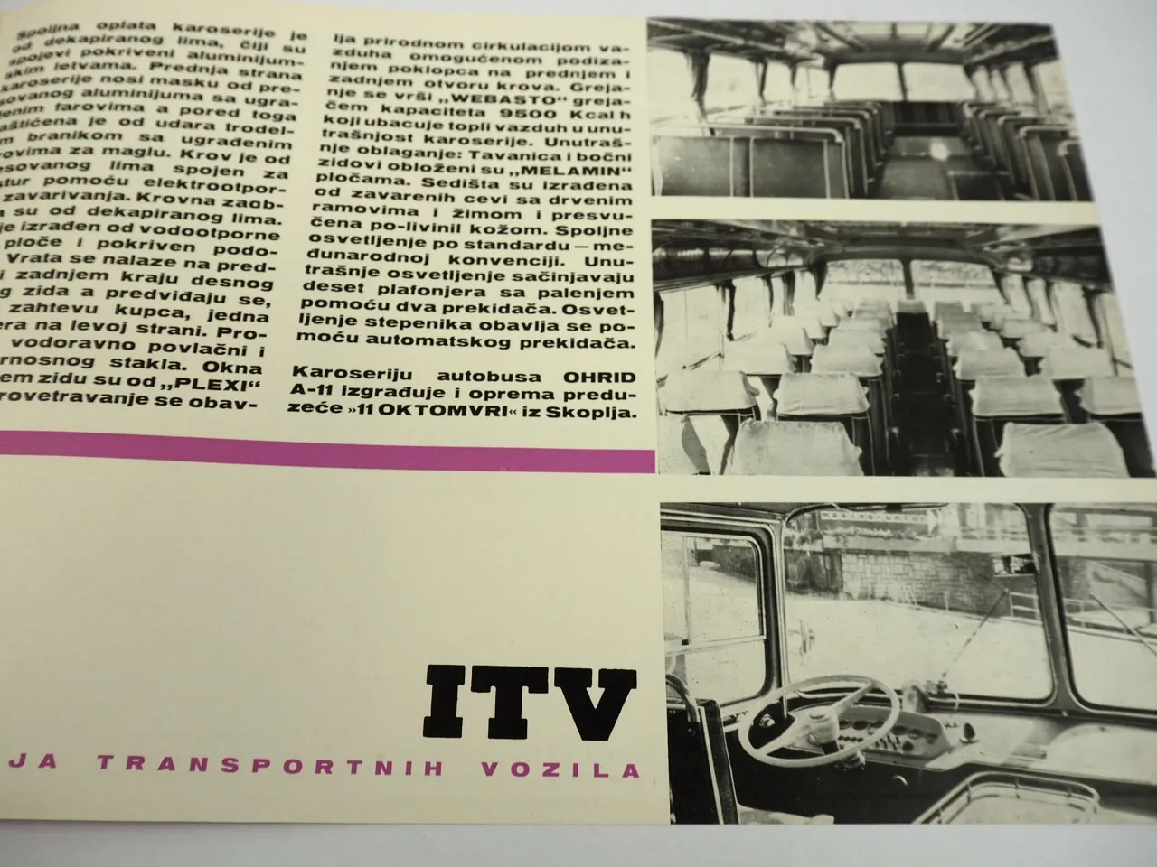 FAP A-11 Ohrid Autobus ITV Beograd Jugoslavija Prospekt brochure