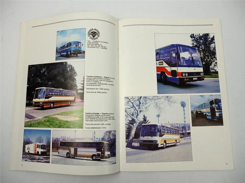 FAP Famos Beograd LKW Trucks Trailer Bus Prospekt Brochure 1987 Jugoslawien