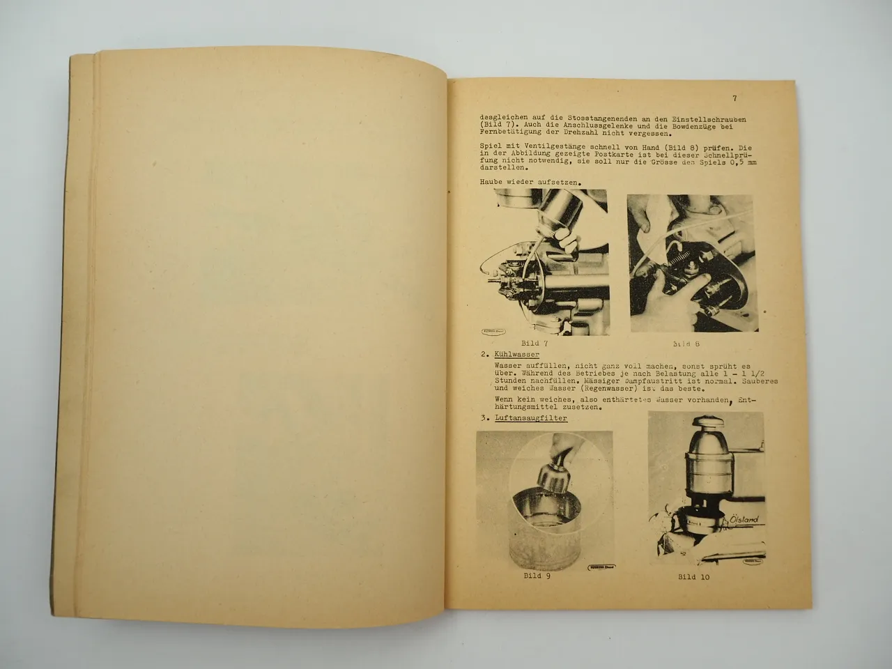 Farymann Diesel Motor liegende Bauart Viertakt Betriebsanleitung Wartung ca.1950