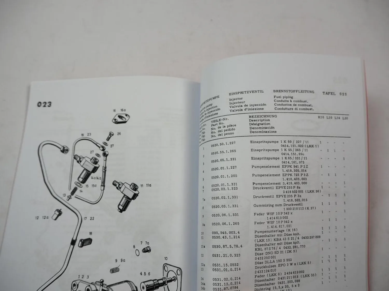 Farymann K10 L10 L14 L20 Dieselmotor Bedienungsanleitung & Ersatzteilliste 1975