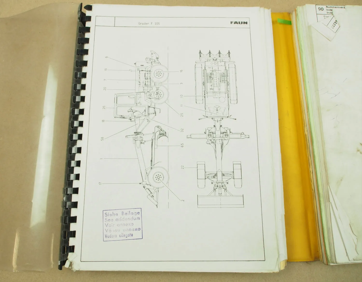 Faun F105 Grader Ersatzteilkatalog Ersatzteilliste Parts List Pieces de rechange