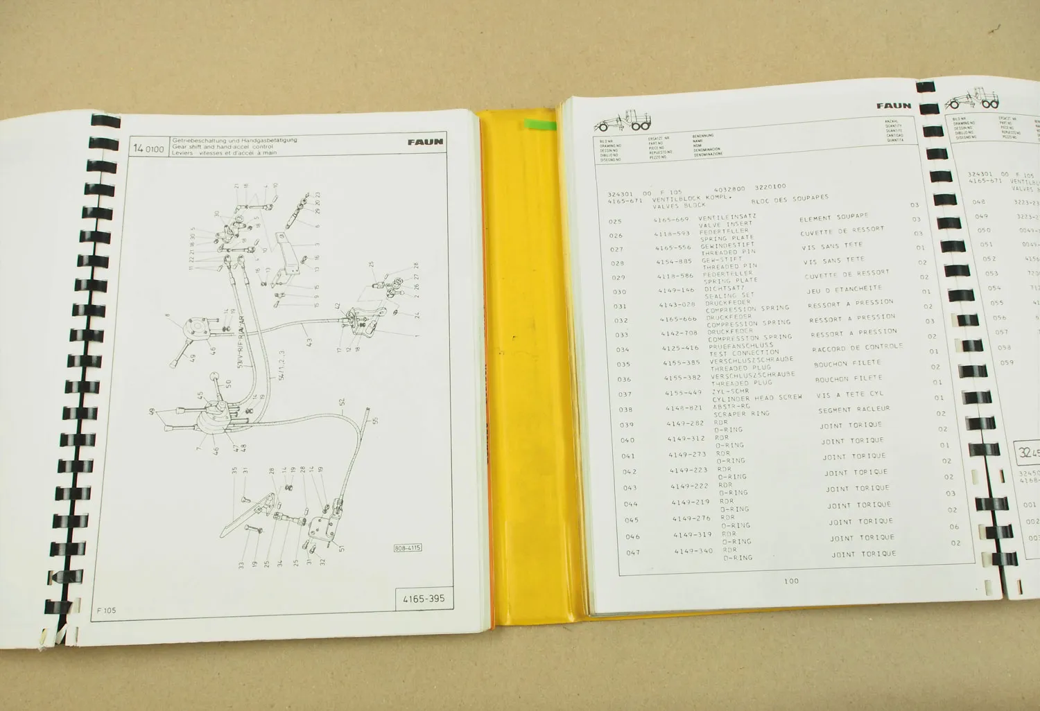 Faun F105 Grader Ersatzteilkatalog Ersatzteilliste Parts List Pieces de rechange