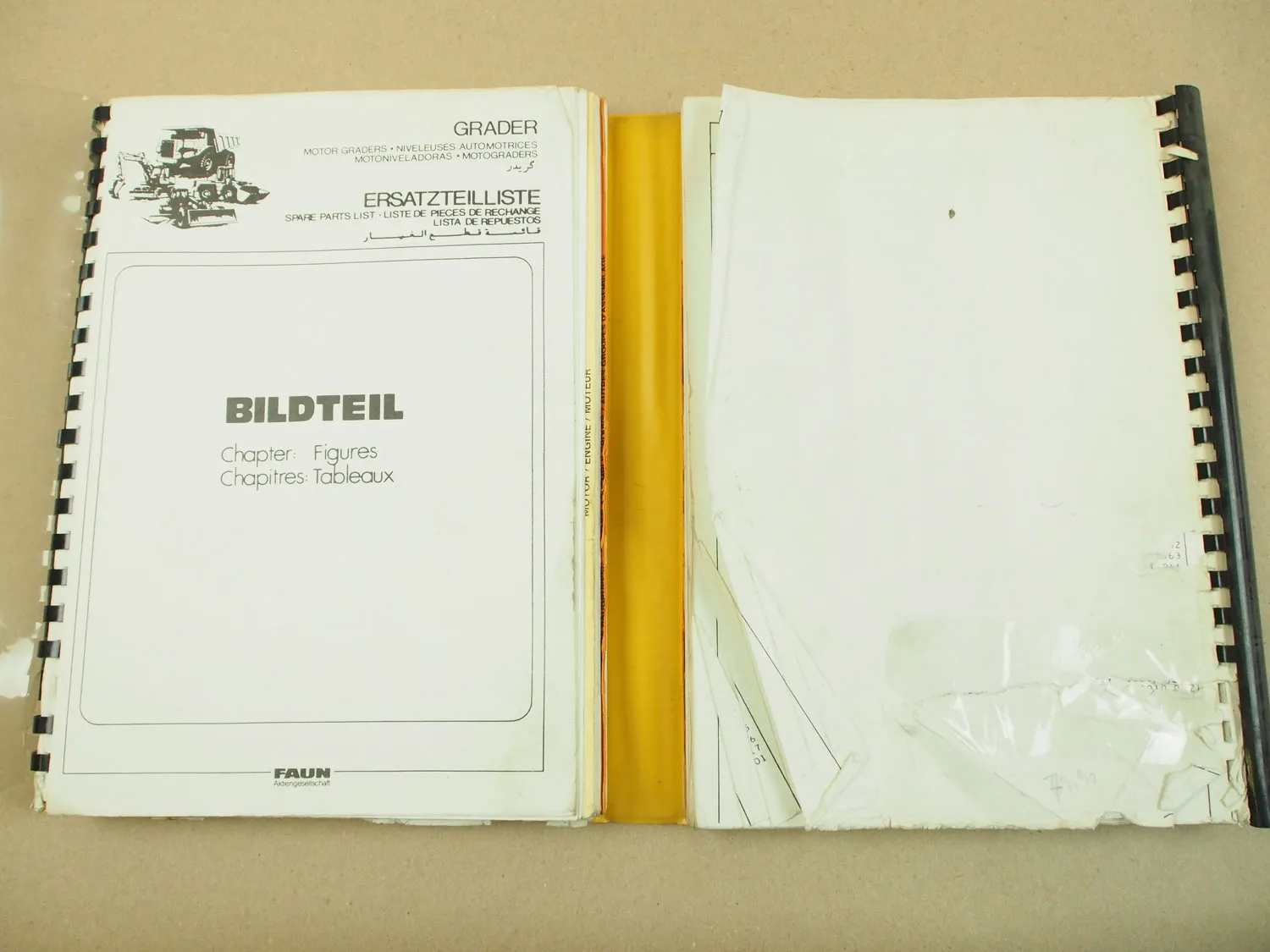 Faun F155 Grader Ersatzteilliste Ersatzteilkatalog Parts List Pieces de rechange