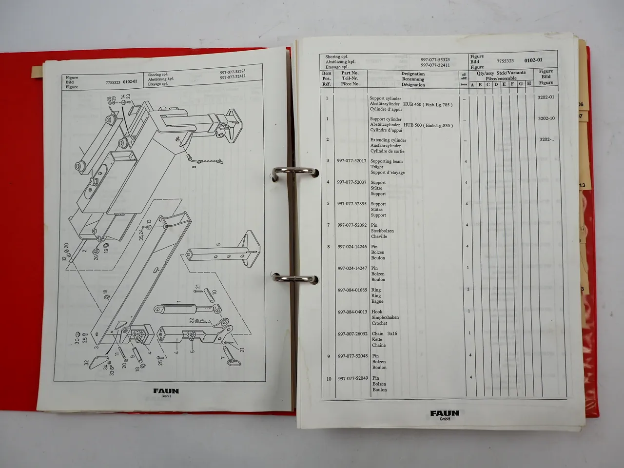 Faun HK 35 Mobilkran Ersatzteilliste Ersatzteilkatalog Spare Parts List 1997