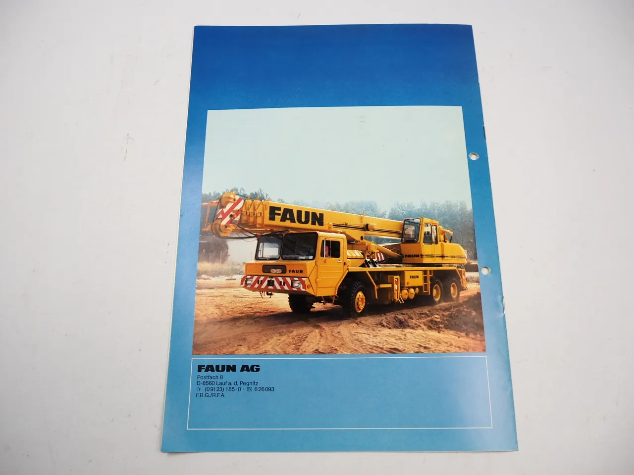 Faun HK040.03 Autokran Mobilkran Hydraulikkran Prospekt Brochure 1984
