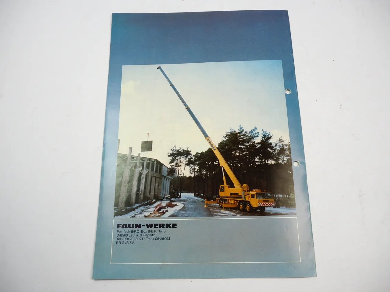 Faun HK 060.04 Autokran Mobilkran Hydraulikkran Prospekt Brochure 1981