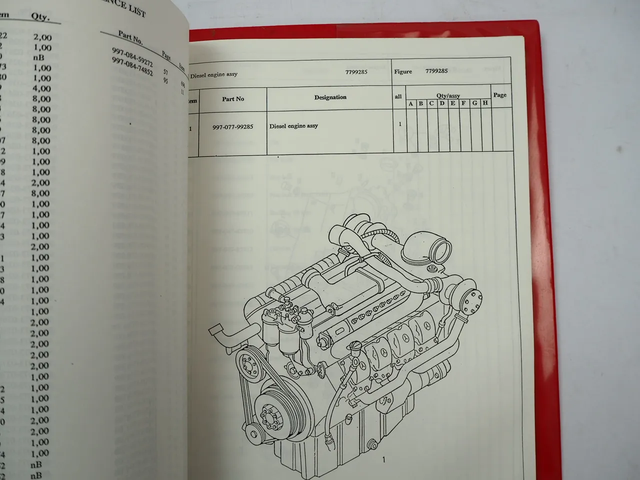 Faun RTF 60-4 Mobilkran Ersatzteilliste Spare Parts List Teil 1 Unterwagen Motor