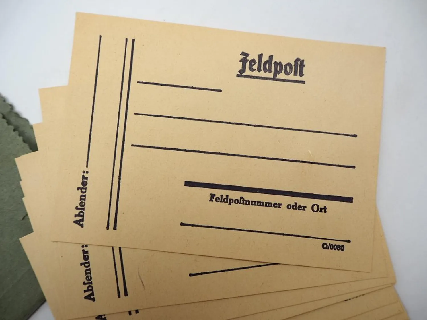 Feldpost Adressen Aufkleber wohl WK2 in original Tüte 18 von 20 Stück vorhanden