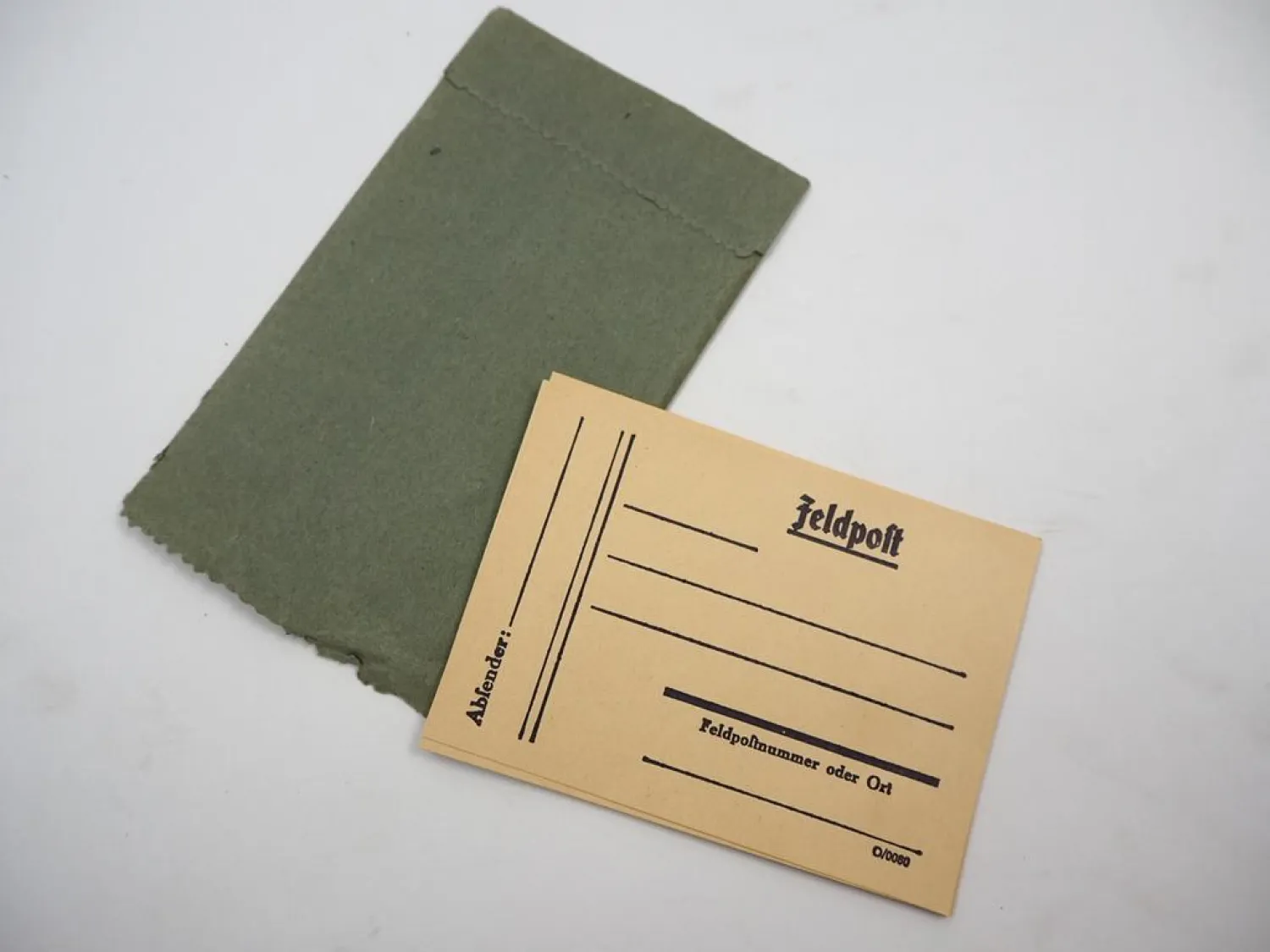 Feldpost Adressen Aufkleber wohl WK2 in original Tüte 18 von 20 Stück vorhanden