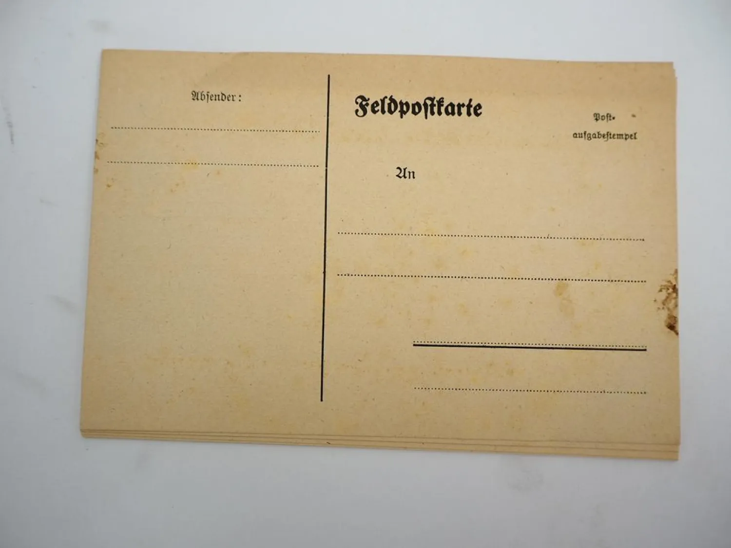 Feldpost WK1 Feldmappe mit 5x Kurzbrief und 10x Postkarten blanko 1914-18