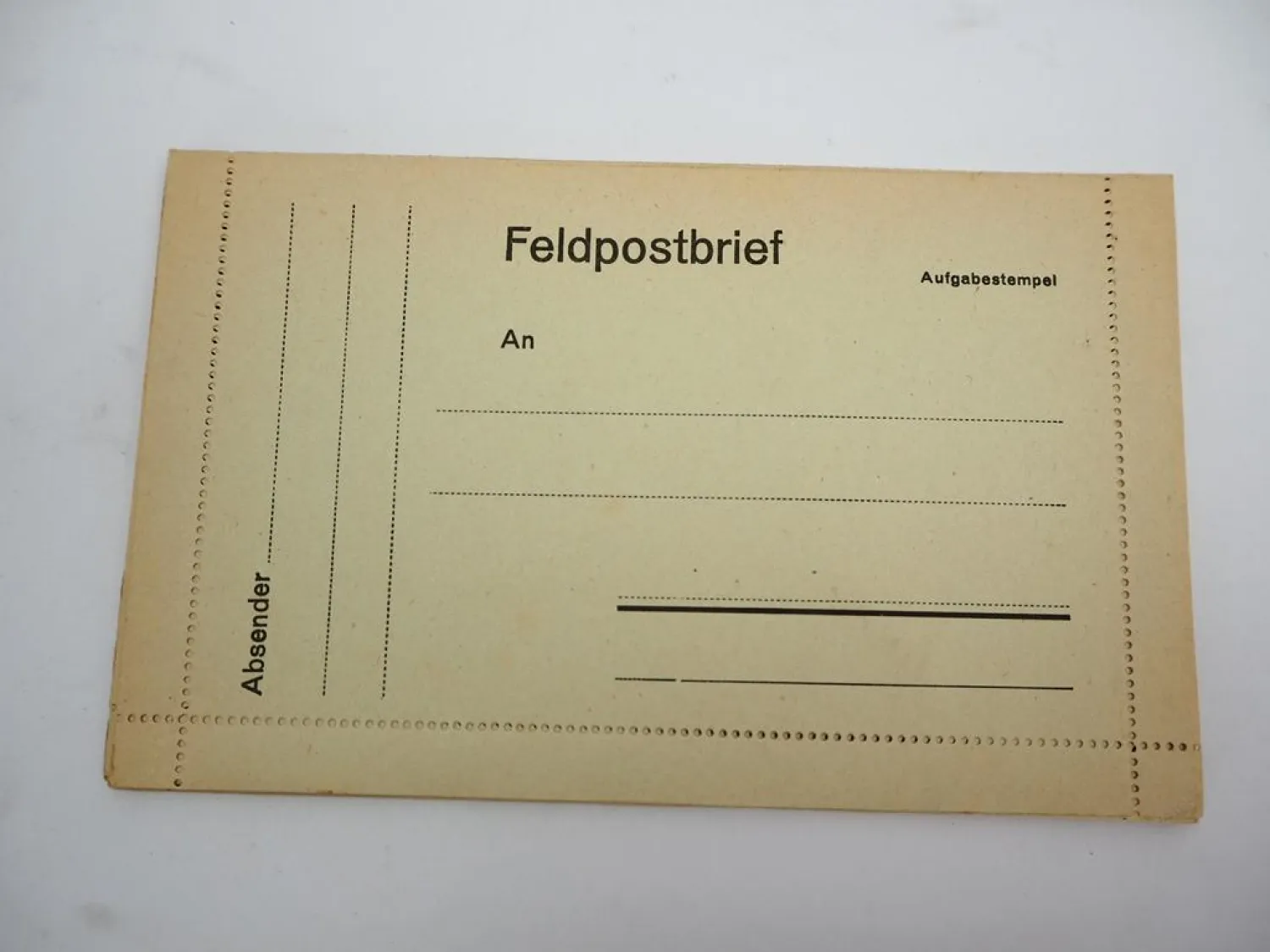 Feldpost WK1 Feldmappe mit 5x Kurzbrief und 10x Postkarten blanko 1914-18