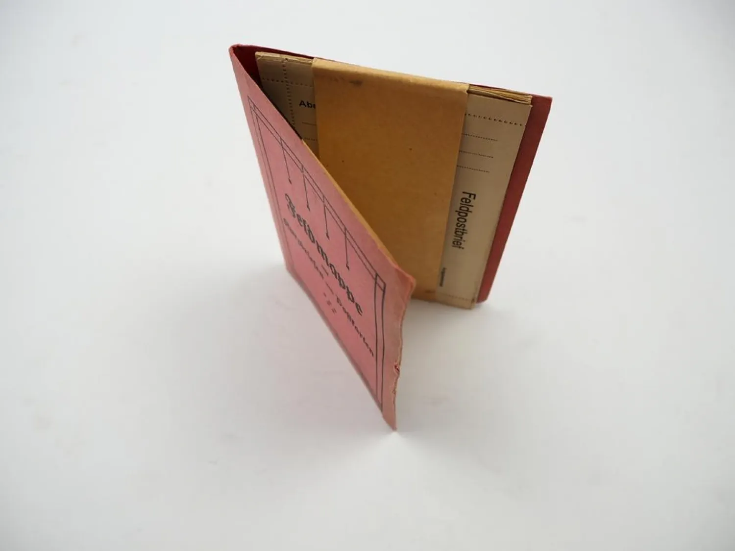 Feldpost WK1 Feldmappe mit 5x Kurzbrief und 10x Postkarten blanko 1914-18