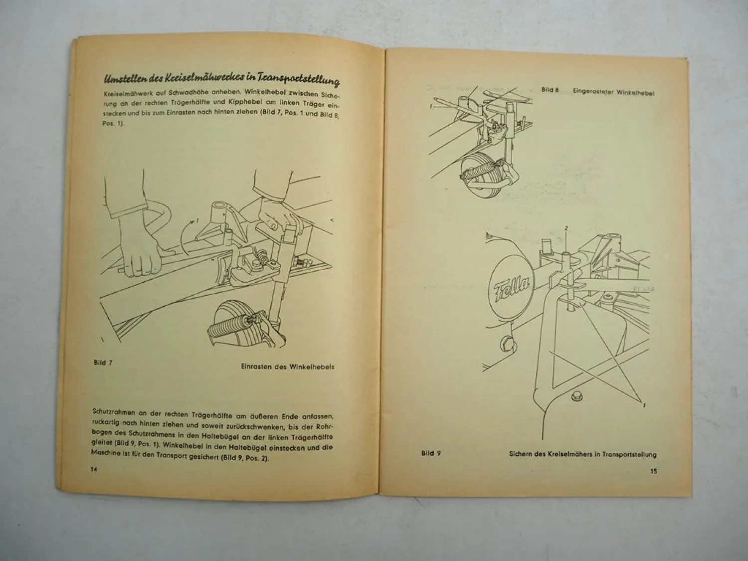 Fella FKM2 Kreiselmähwerk Betriebsanleitung Ersatzteilliste 1970