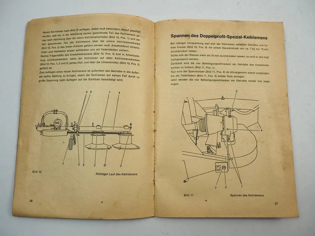 Fella FKM2HS Kreiselmähwerk Betriebsanleitung Ersatzteilliste 1972