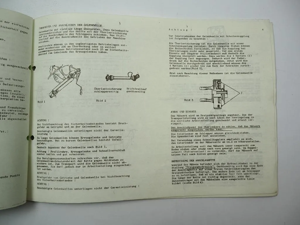 Fella KM210 Kreiselmähwerk Bedienungsanleitung Ersatzteilliste 1981