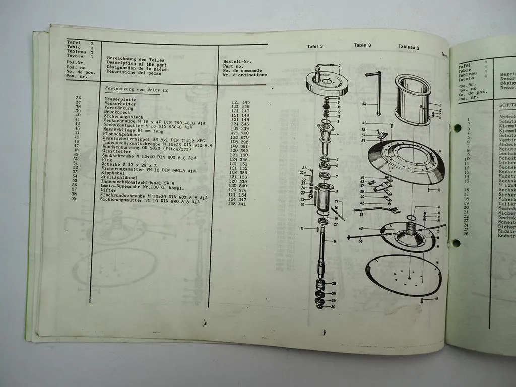 Fella KM210 Kreiselmähwerk Bedienungsanleitung Ersatzteilliste 1981