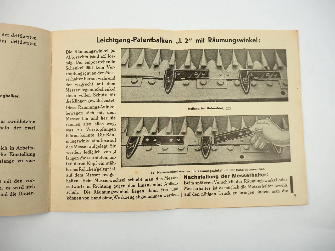Fella Rasa Rex K Grasmäher Bedienungsanleitung Ersatzteilliste 1936