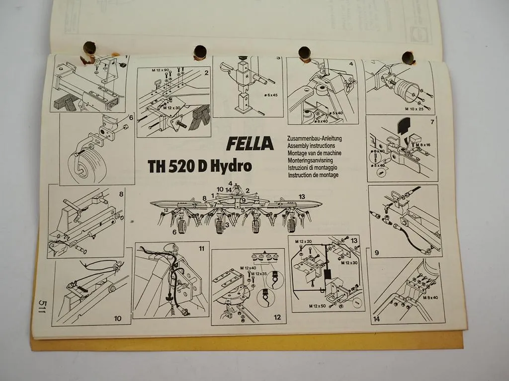 Fella Service Info Mähwerke Turboheuer Turboschwader 1988 Schulungshandbuch