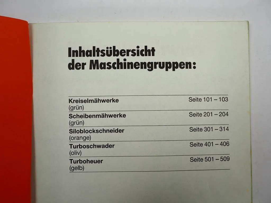 Fella Service Info Mähwerke Turboheuer Turboschwader 1988 Schulungshandbuch