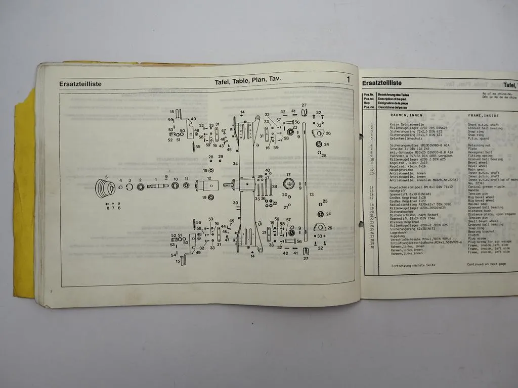 Fella TH 410 520 700 D DHydro Turboheuer Betriebsanleitung Ersatzteilliste 1986