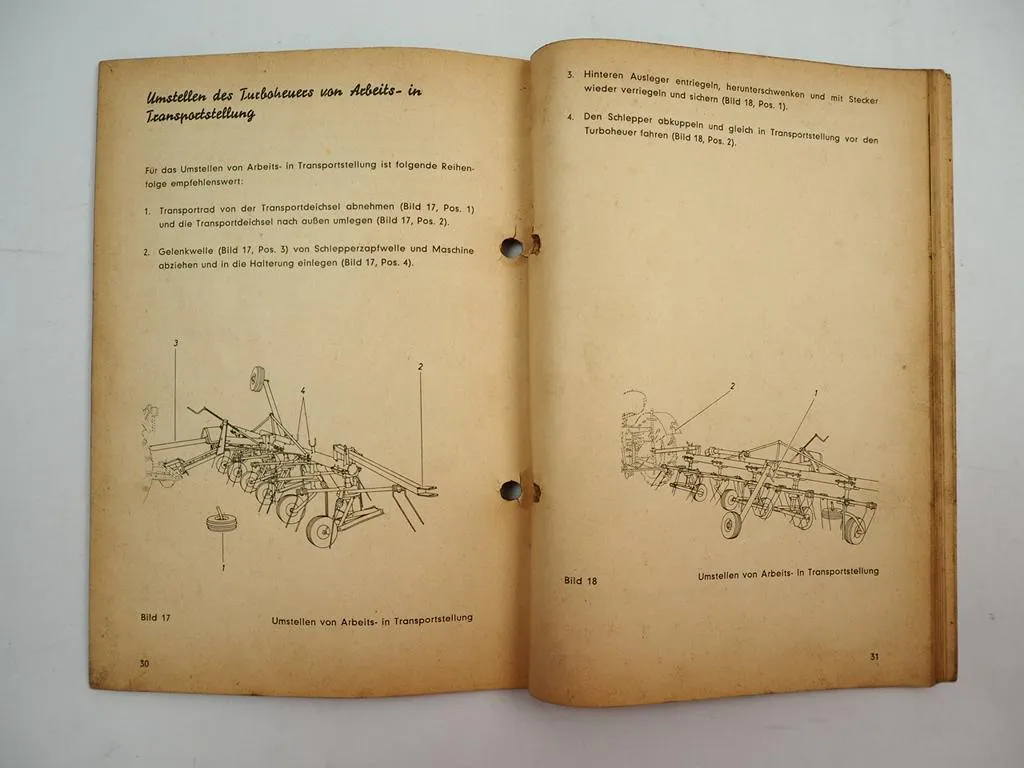 Fella TH4 TH6 Turboheuer Bedienungsanleitung Ersatzteilliste 1966