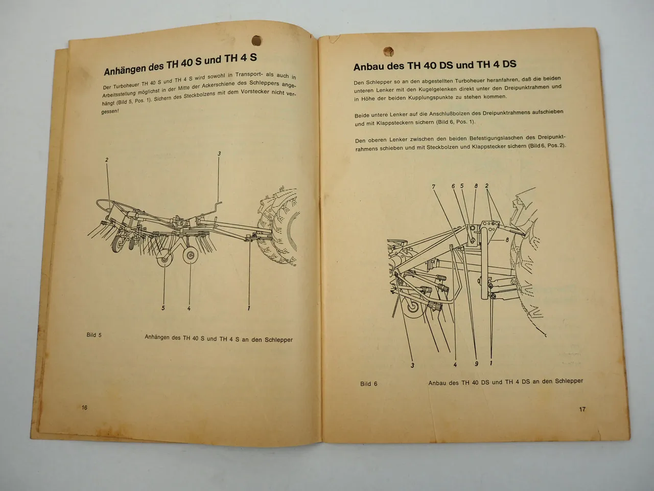 Fella TH40S TH4S TH40DS TH4DS Betriebsanleitung Ersatzteilliste 1976
