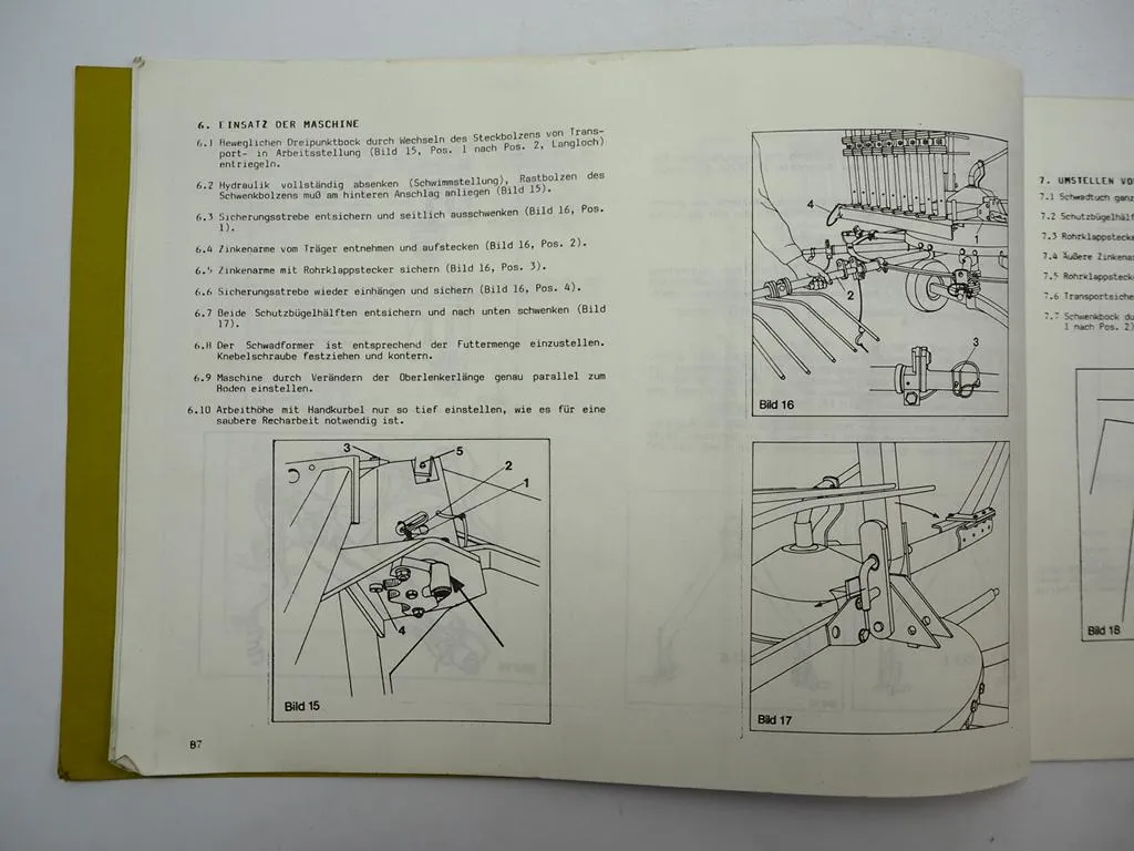 Fella TS335DN TS380DN Turboschwader Bedienungsanleitung Ersatzteilliste 1988