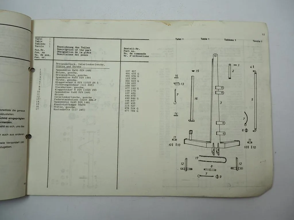 Fella TS350F Turboschwader Bedienungsanleitung Ersatzteilliste 1981