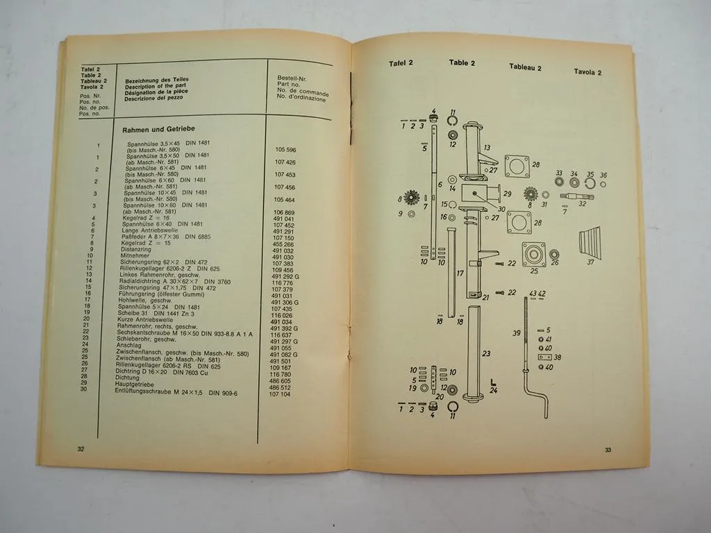 Fella UH370D Universal Heumaschine Bedienungsanleitung Ersatzteilliste 1979