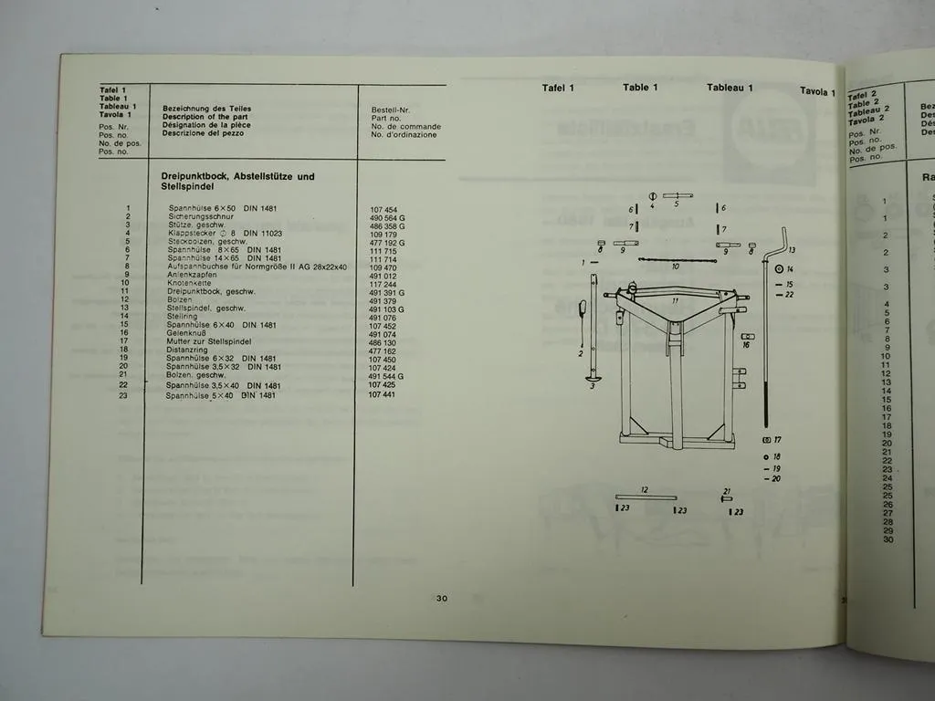 Fella UH370D Universal Heumaschine Bedienungsanleitung Ersatzteilliste 1983