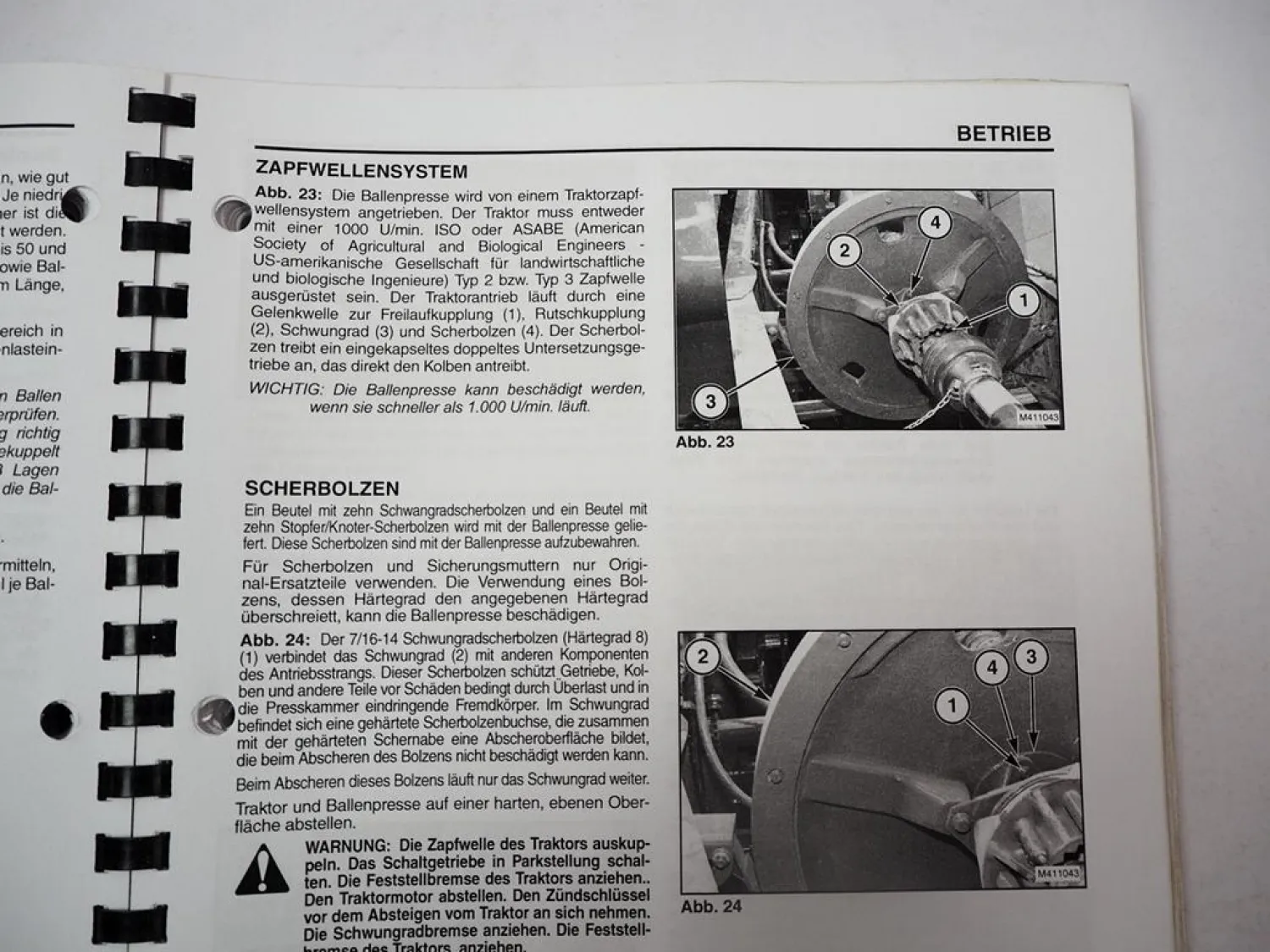 Fendt 1270N 1270S CE Ballenpresse 70x120 Betriebsanleitung Elektronik 2008