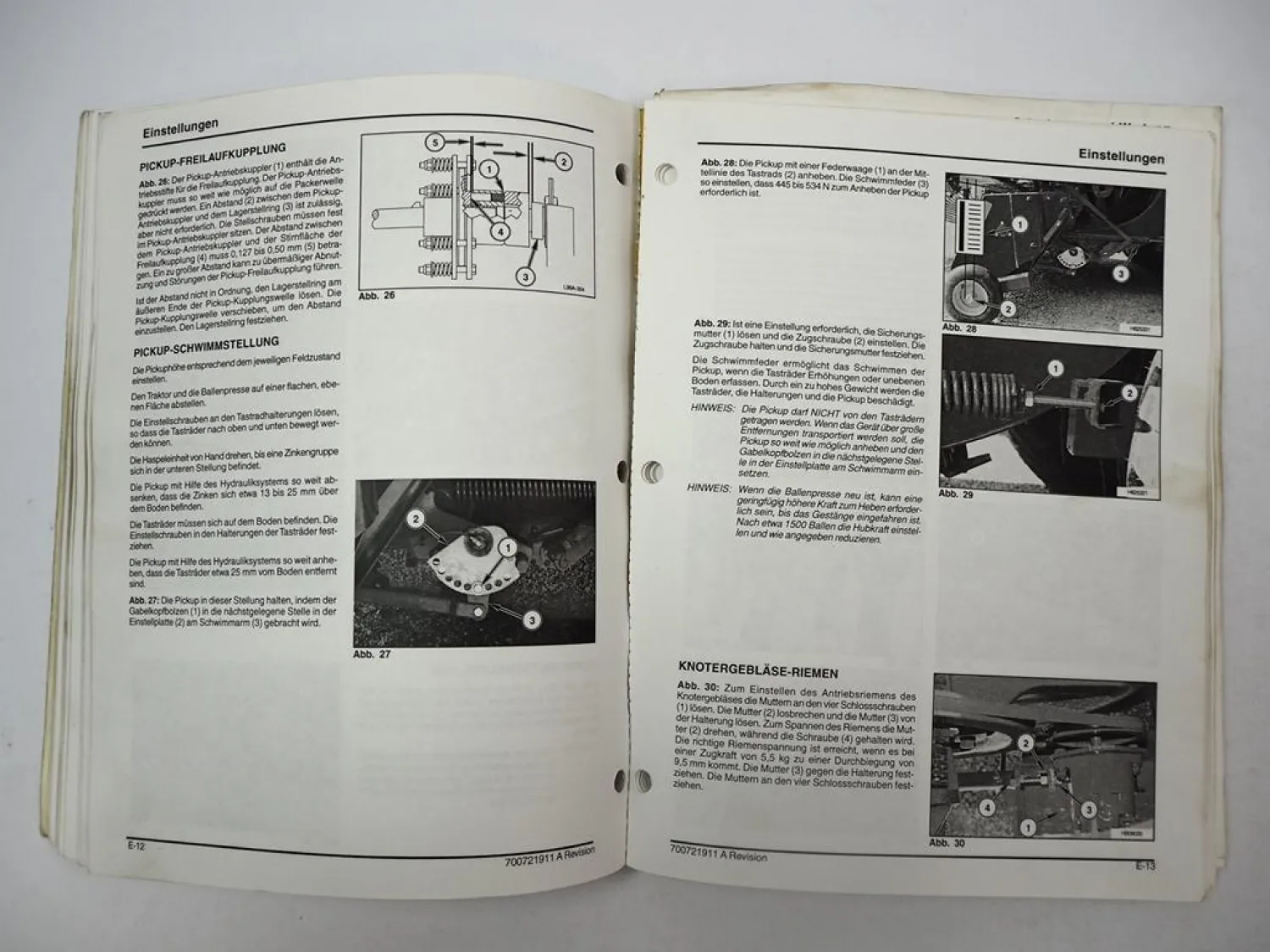 Fendt 1290 1290S Quaderballenpresse Betriebsanleitung Wartung Elektronik 2002/03