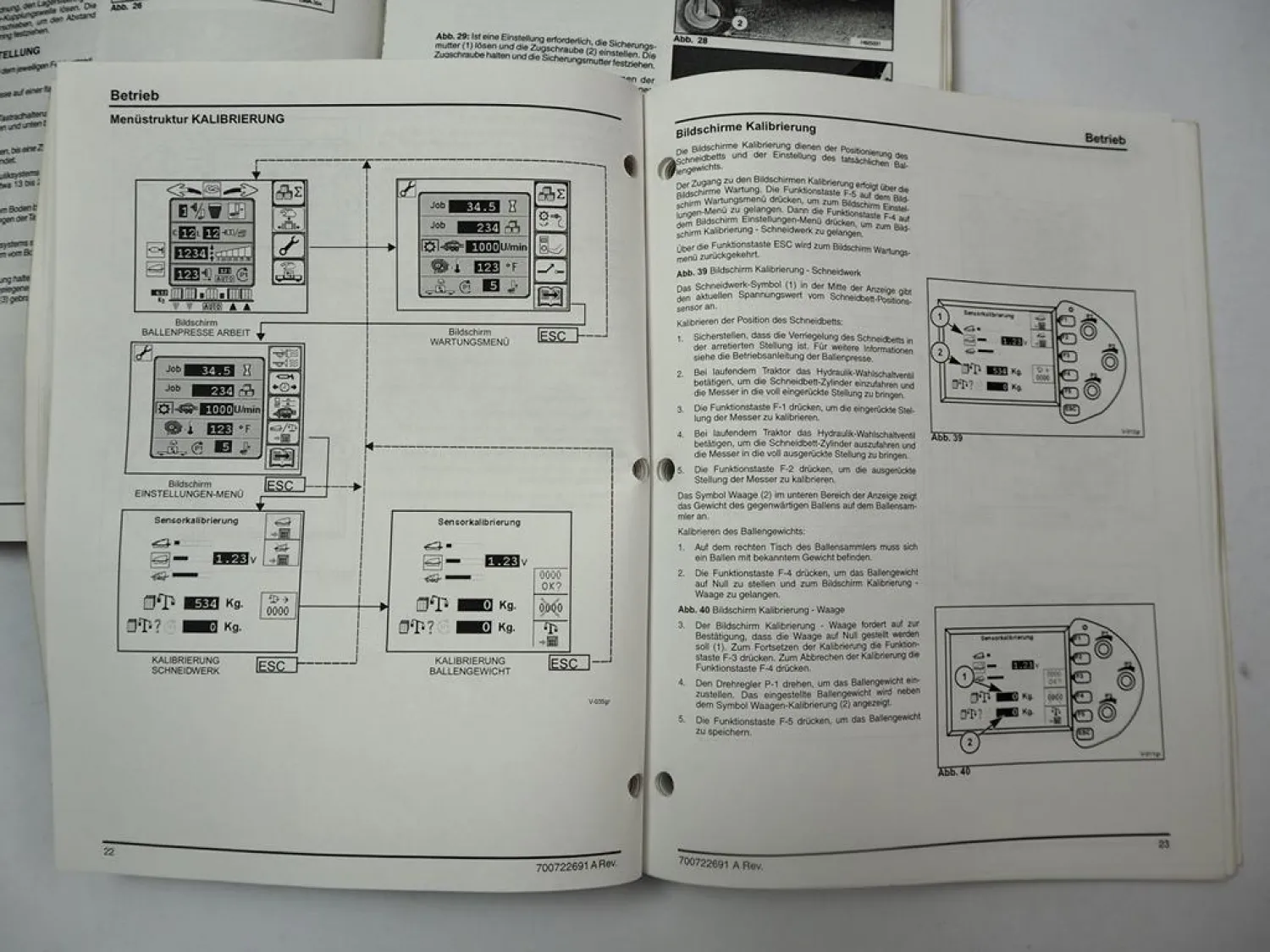 Fendt 1290 1290S Quaderballenpresse Betriebsanleitung Wartung Elektronik 2002/03