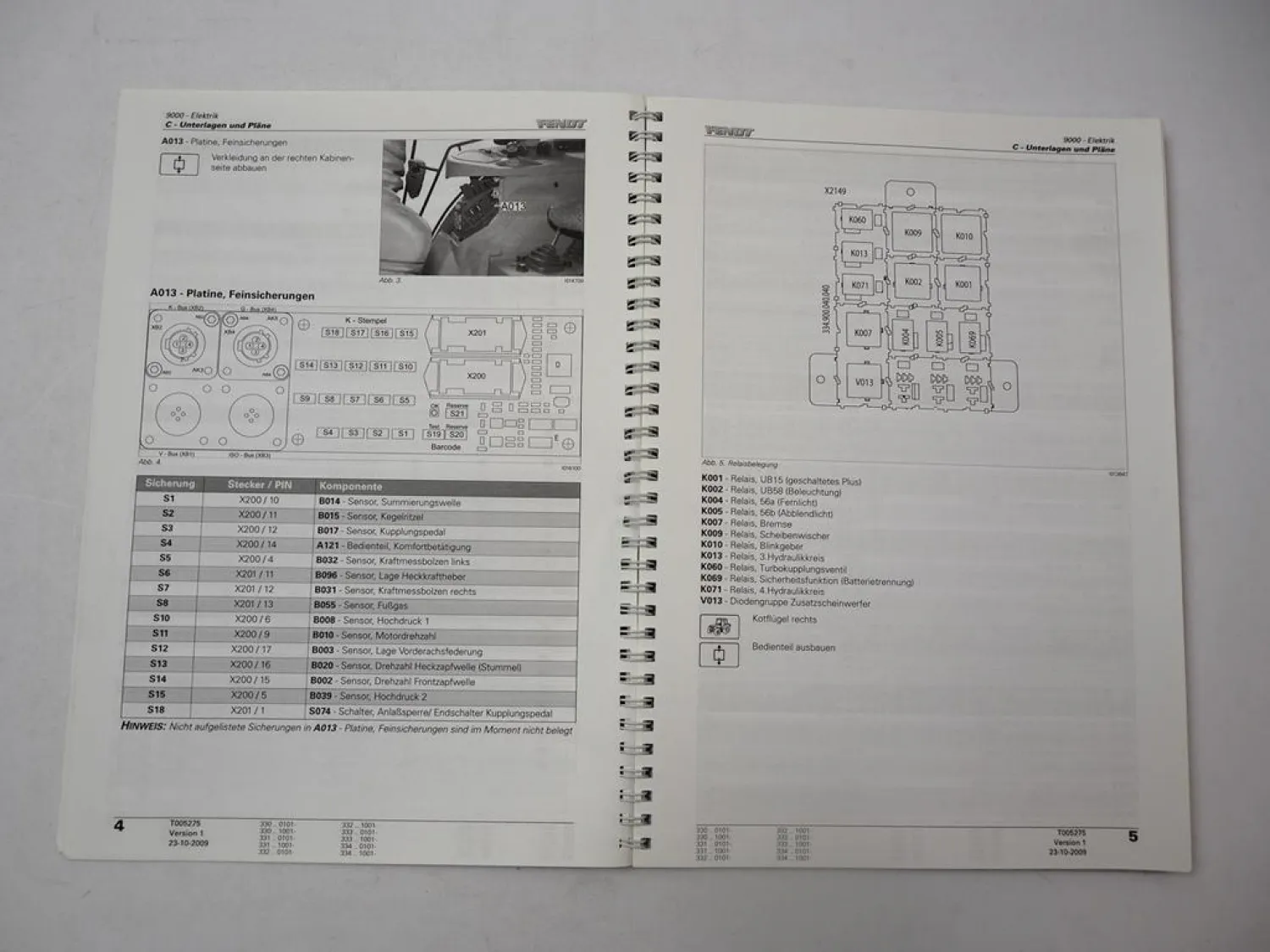 Fendt 200 Vario Schlepper Schaltplan Elektrik Hydraulik Schulungsunterlagen 2010