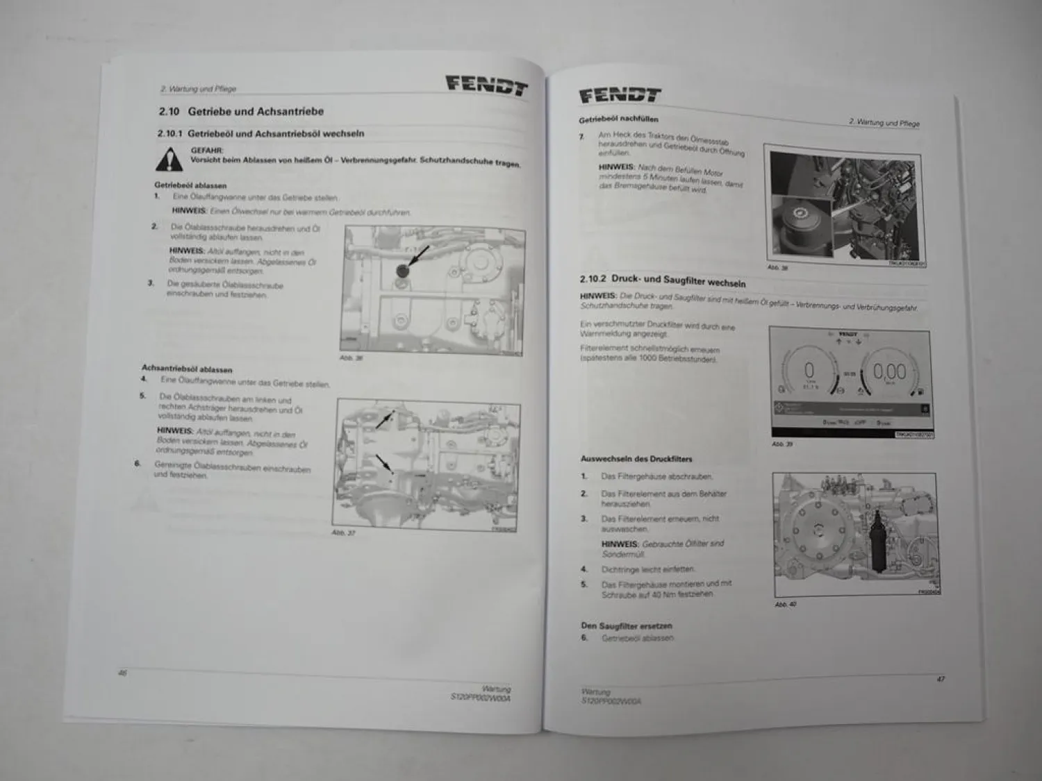 Fendt 207 208 209 210 211 Vario Gen3 Betriebsanleitung Bedienung Wartung 2021