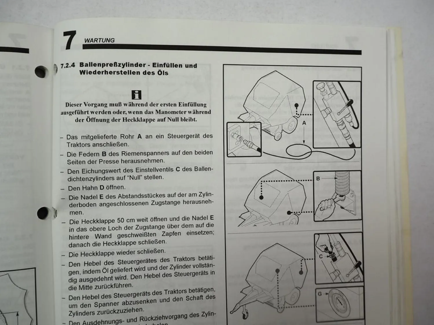 Fendt 2600V Rundballenpresse Betriebsanleitung Bedienung Wartung 2003