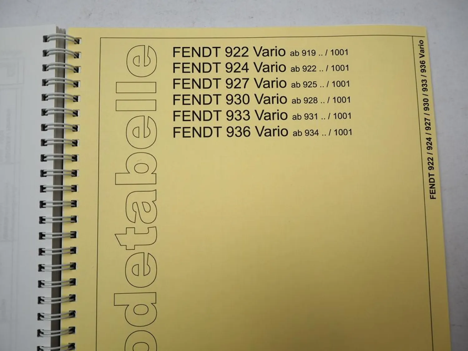 Fendt 300 400 700 800 900 Vario Schlepper Störcode Tabelle Fehlersuche 2007