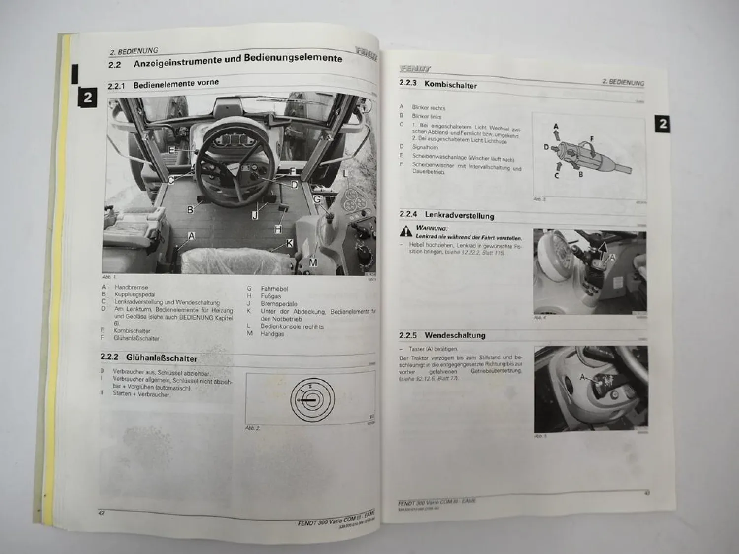 Fendt 309 310 311 312 Vario Traktor Betriebsanleitung Bedienung Wartung 2010