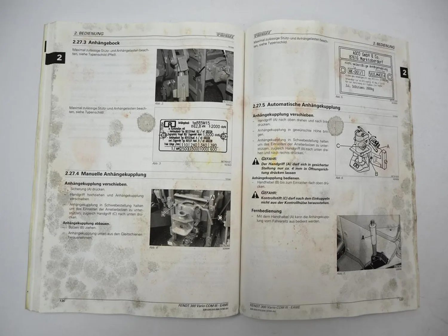Fendt 309 310 311 312 Vario Traktor Betriebsanleitung Bedienung Wartung 2010