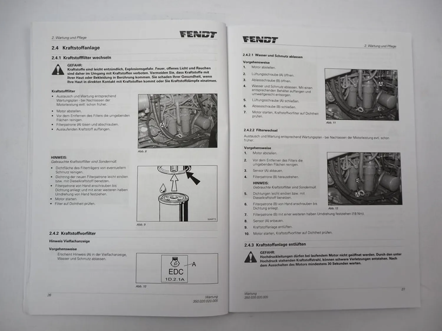 Fendt 310 311 312 313 Vario S4 Profi Betriebsanleitung Wartung Varioterminal