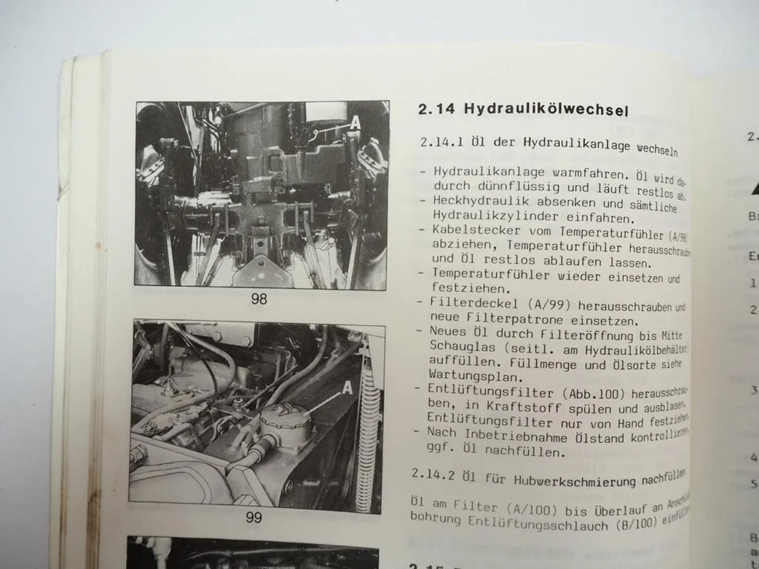 Fendt 345 360 365 380 GT GTM GTF GTA Geräteträger Betriebsanleitung 1989