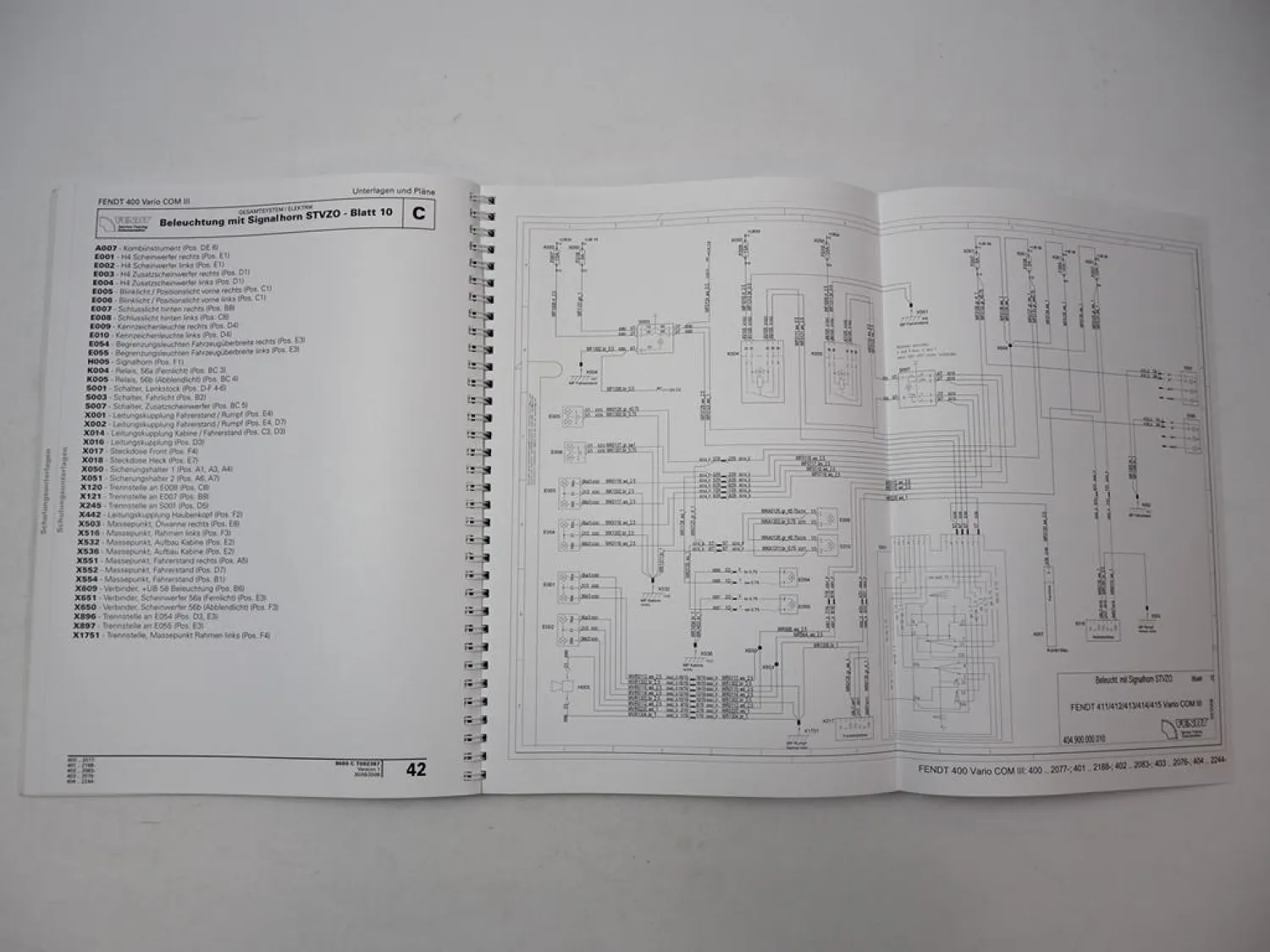 Fendt 400 Vario COM III Schaltplan Elektrik Hydraulik Schulungsunterlagen 2008