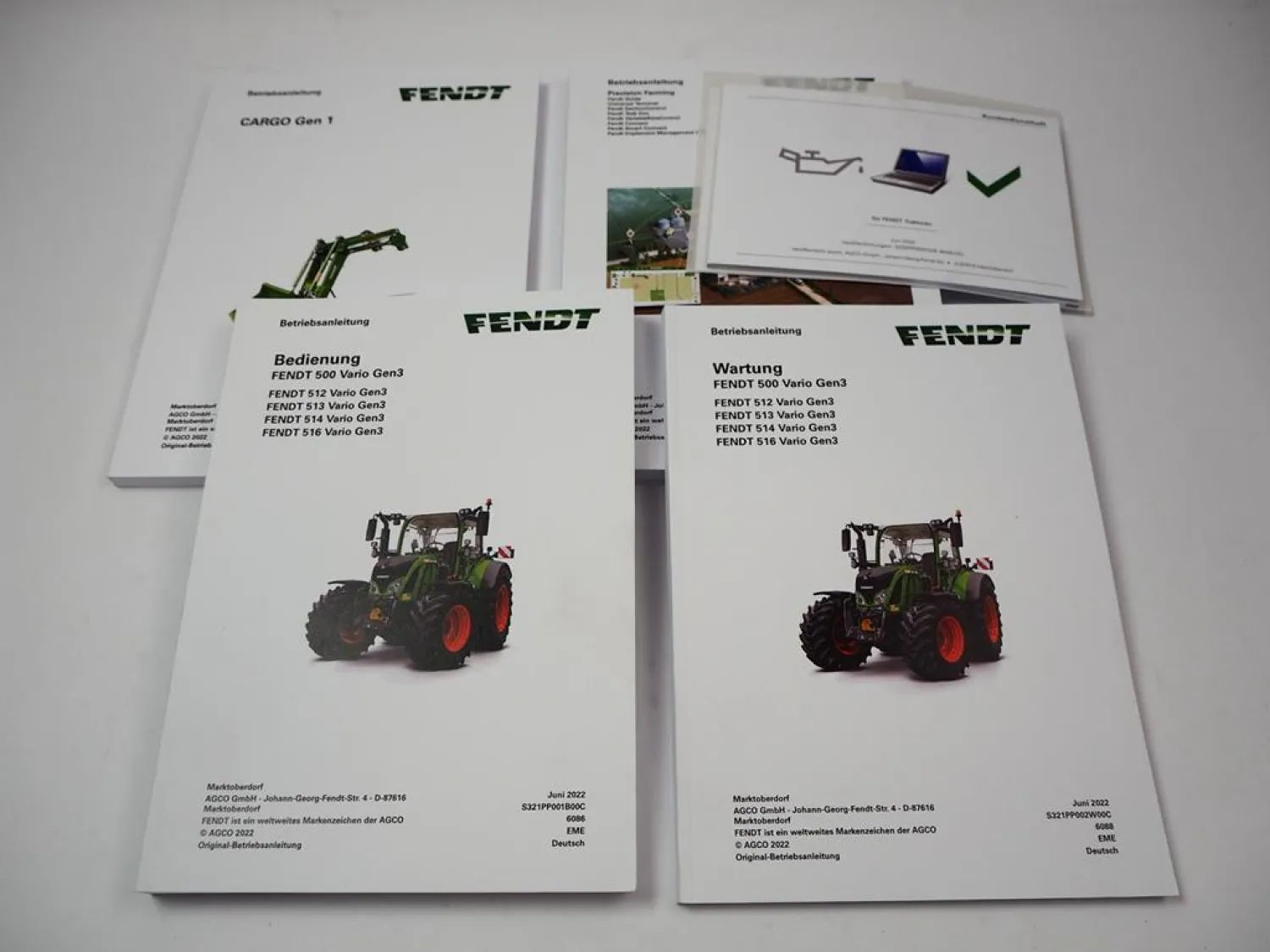 Fendt 512 513 514 516 Vario Gen3 Precision Farming Betriebsanleitung 2021/22