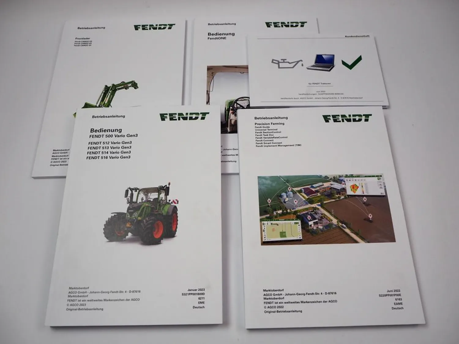 Fendt 512 513 514 516 Vario Gen3 Precision Farming Betriebsanleitung 2021/23