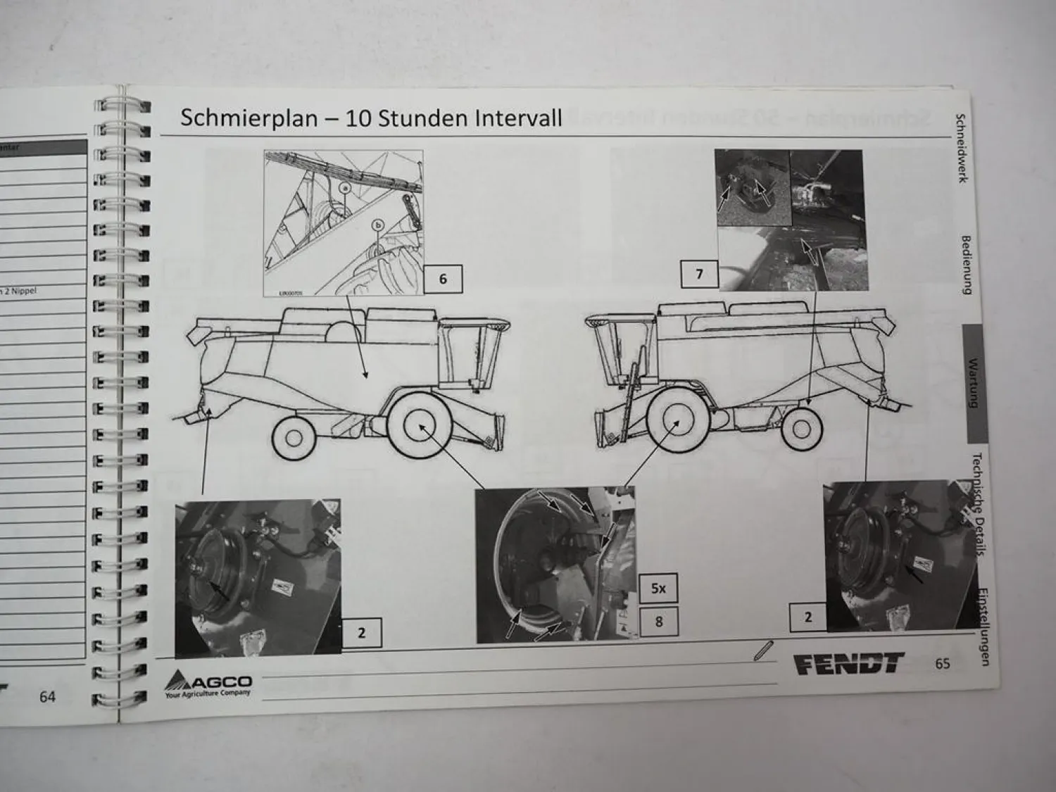 Fendt 5180E 5220E 5255 6275 L MCS Mähdrescher Fahrerschulung Betriebsanleitung