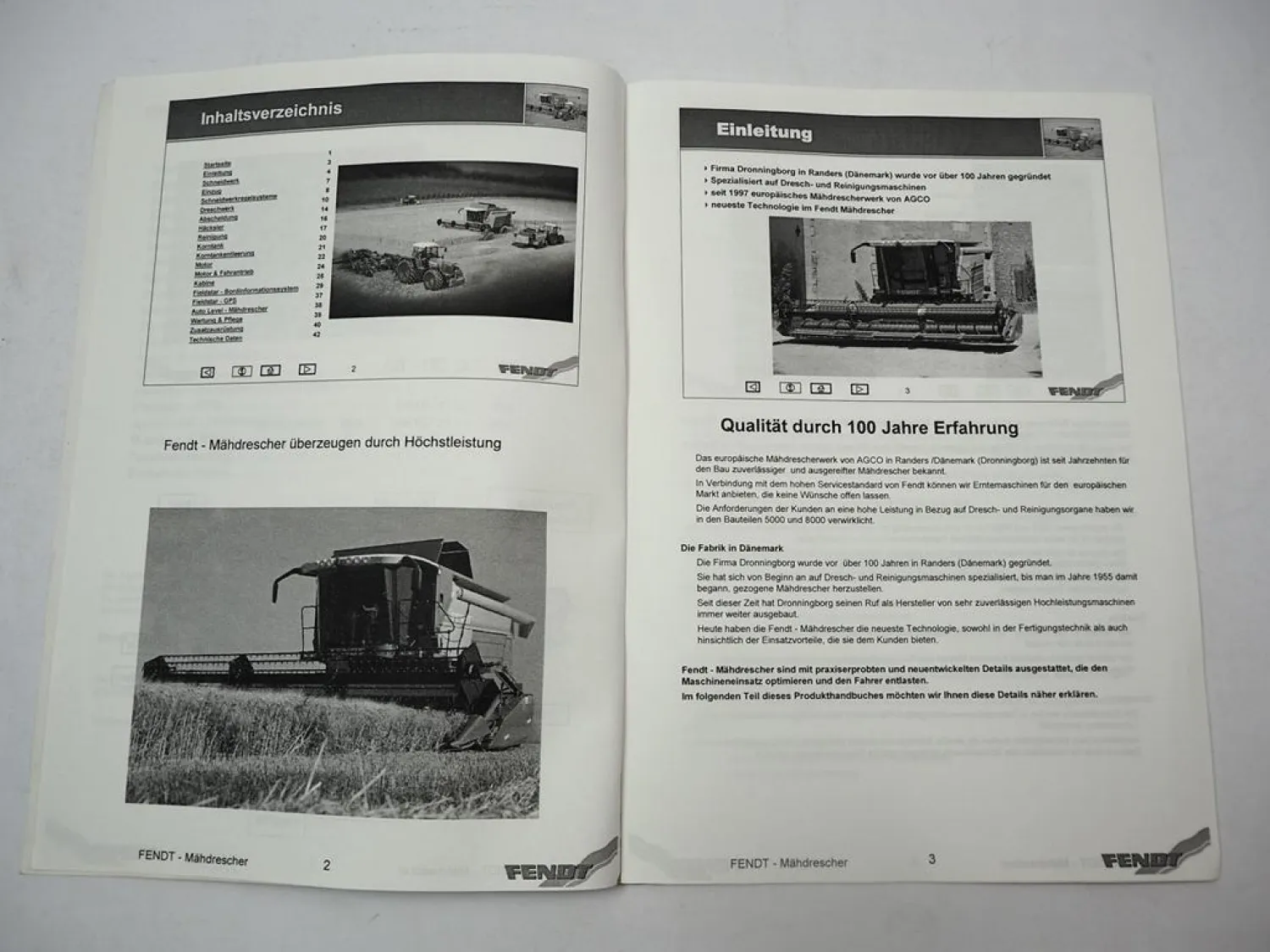 Fendt 5250 8300 8350 Mähdrescher Produktinformation 2003