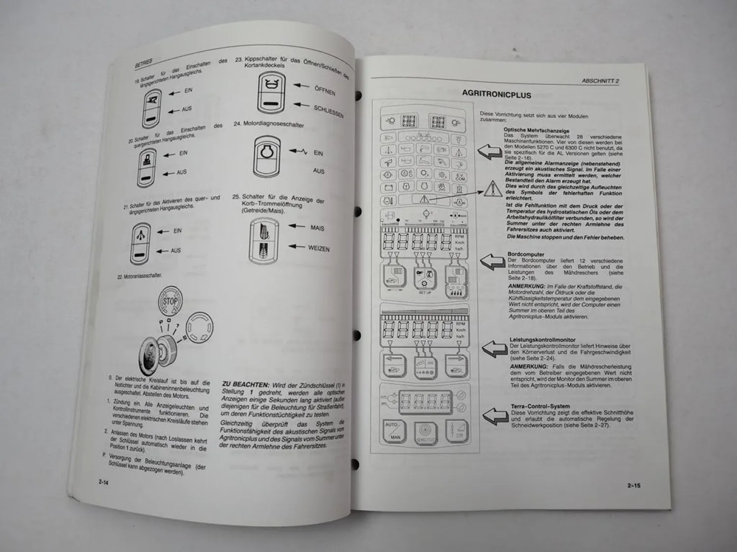 Fendt 5270 6300 C AL Mähdrescher Betriebsanleitung Bedienung Wartung 2007